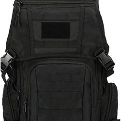 Sac &agrave; Dos Tactique 50L Imperm&eacute;able Randonn&eacute;e Camping Chasse P&ecirc;che Escalade Noir
