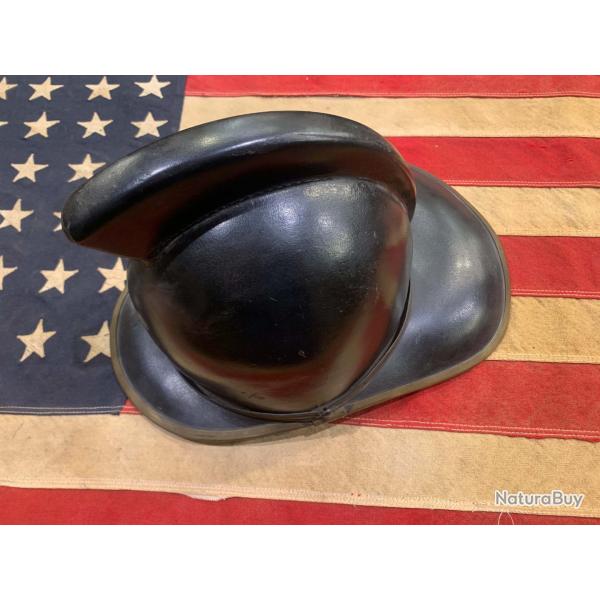 Casque de pompier US en cuir , 1880 - 1900