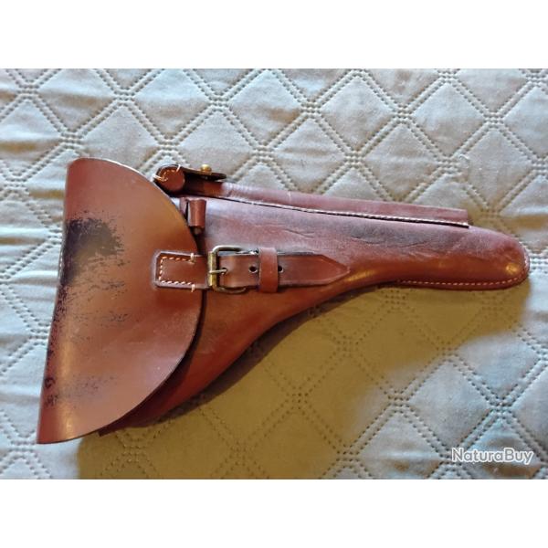 Holster cuir pour Luger PO8 de Marine.