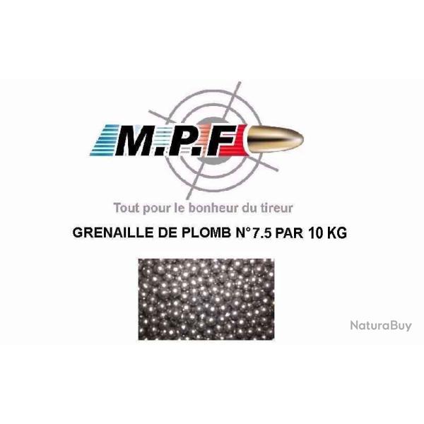 Grenaille de plomb durci n�7.5 par 10 Kg  BallesMPF, frais de port offert