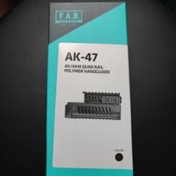 Garde main 4 rails FAB Defense AK/AKM noir