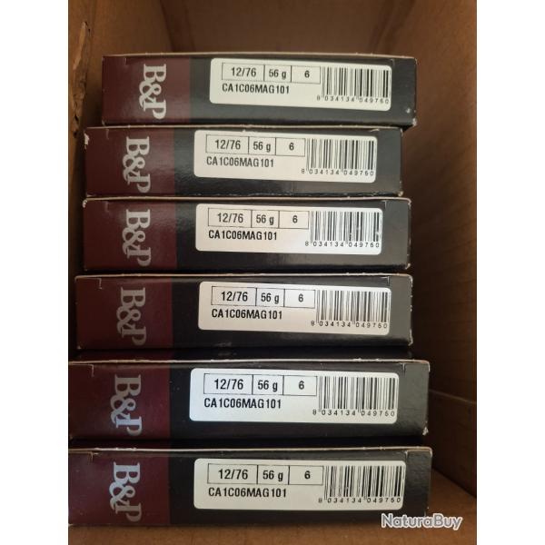 6 bo�tes super magnum 56 grammes b&p