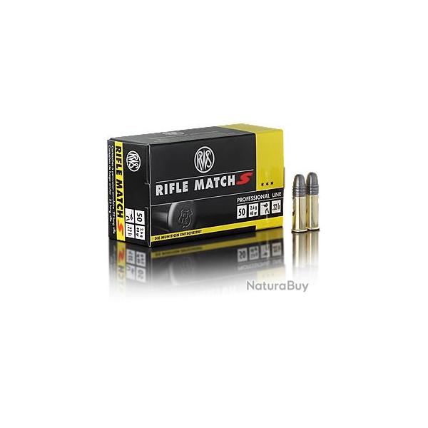 Munitions RWS .22LR Rifle Match S Professional Line x50 - Pr�cision et vitesse supersonique