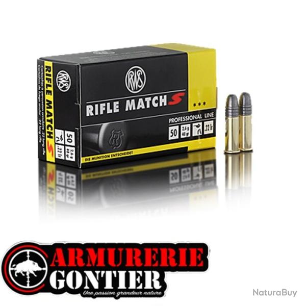 Munitions RWS .22LR Rifle Match S Professional Line x50 - Pr�cision et vitesse supersonique