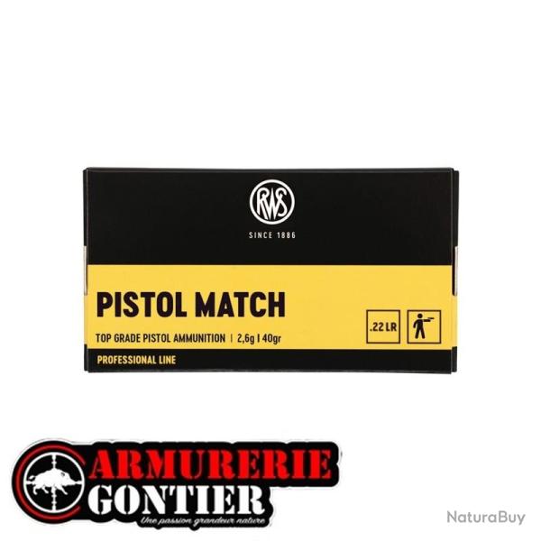 Munitions RWS 22lr Pistol Match Professional Line x50