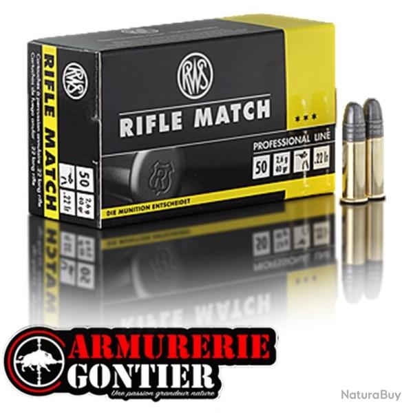 Munitions RWS 22lr 40 g Rifle Match Professional Line x50