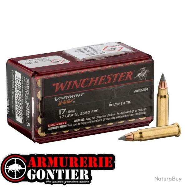 Munitions WINCHESTER 17HMR VARMINT 17GR V-MAX
