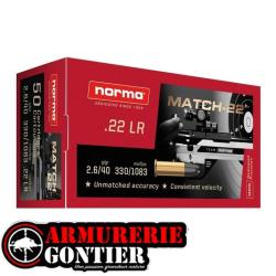 Munitions NORMA 22LR MATCH-22 40GR X50