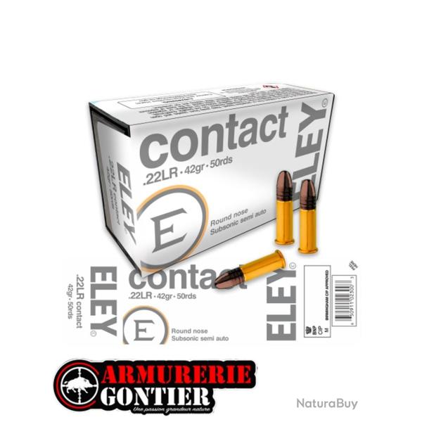 Munitions ELEY contact .22LR 42gr / 2,7g