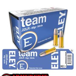 Munitions ELEY team.22LR 40gr / 2,59g