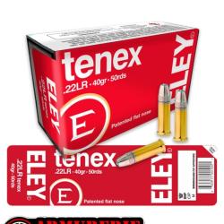 Munitions ELEY tenex .22LR 40gr / 2,59g