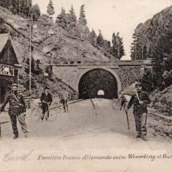 CPA - Fronti&egrave;re Franco Allemand entre Wesserding et Bussang - N&deg;6024