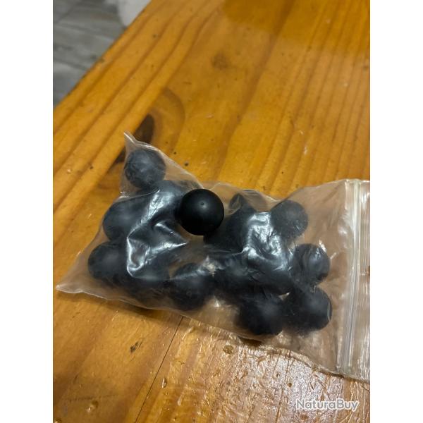 Lot 20 balle caoutchouc gomme cogne alarme