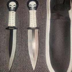 Lot de 3 Couteaux de Lancer de Ninja