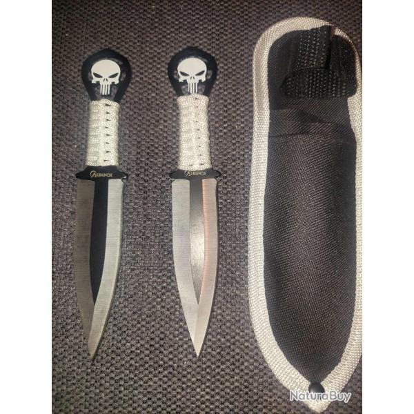 Lot de 3 Couteaux de Lancer de Ninja