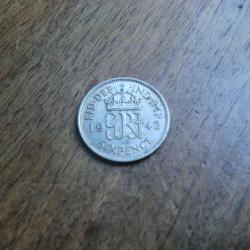 monnaie six pence georges VI  1942