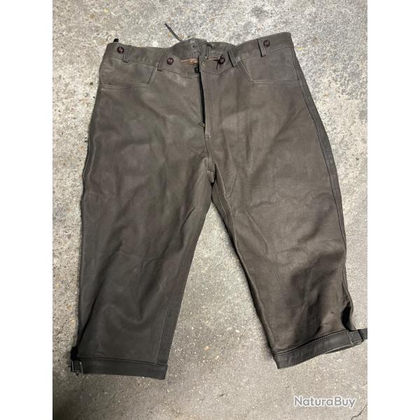 Knickers-pantalon court de Chasse Cuir Homme Marron Taille 56-58 (NEUF) r�glable