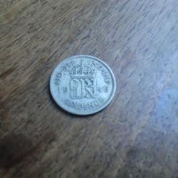 monnaie six pence georges VI  1946