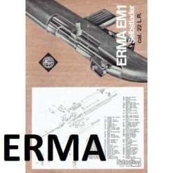notice ERMA EM1 replique USM1(envoi par mail) 22LR E M1 - VENDU PAR JEPERCUTE (m2662)