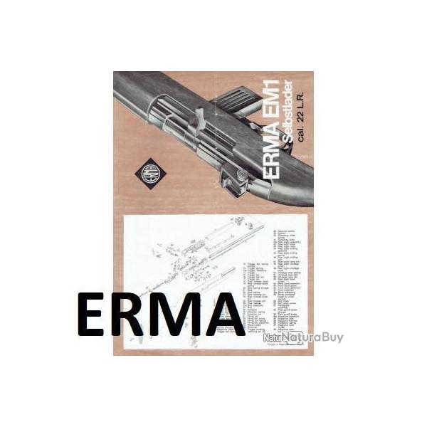 notice ERMA EM1 replique USM1(envoi par mail) 22LR E M1 - VENDU PAR JEPERCUTE (m2662)