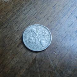 monnaie six pence &eacute;lisabeth II  1958