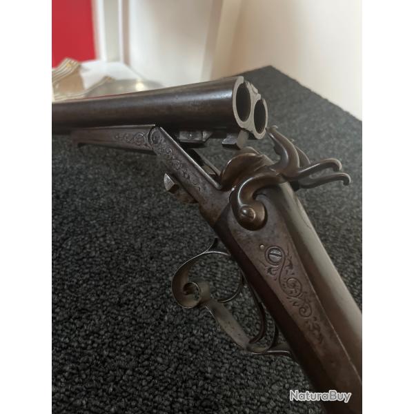 � SAISIR!! Prix tr�s bas! Fusil � broche GRAV� fonctionnel cal.16