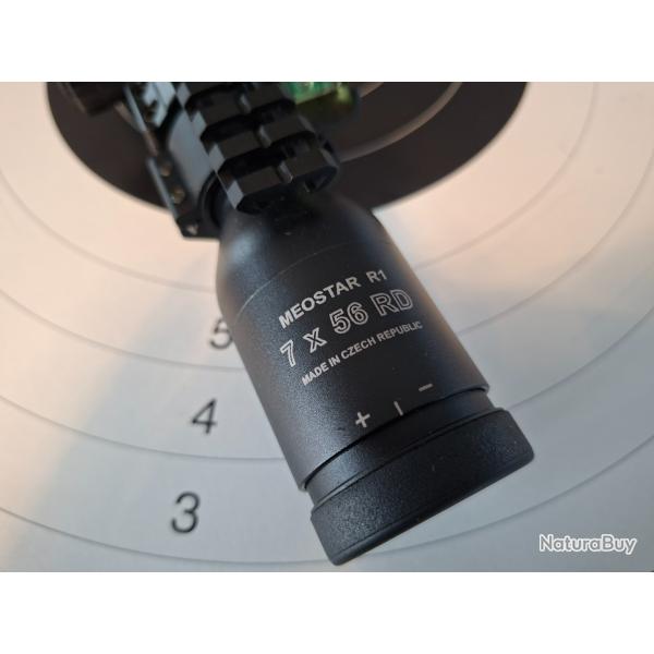 Lunette Meopta Meostar R1 7x56 RD avec montage et piggy back