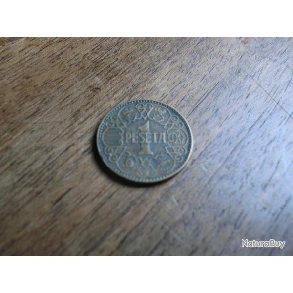 monnaie espagne  1 peseta  1944