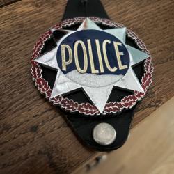 Insigne m&eacute;tal police &eacute;toile