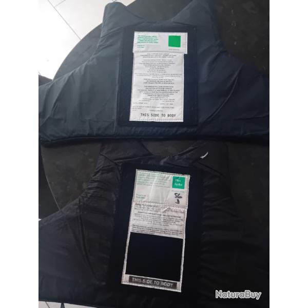 Ench�re lot de 2 plaques balistiques contre les armes de poings et les lames AEGIS 54X30 cm