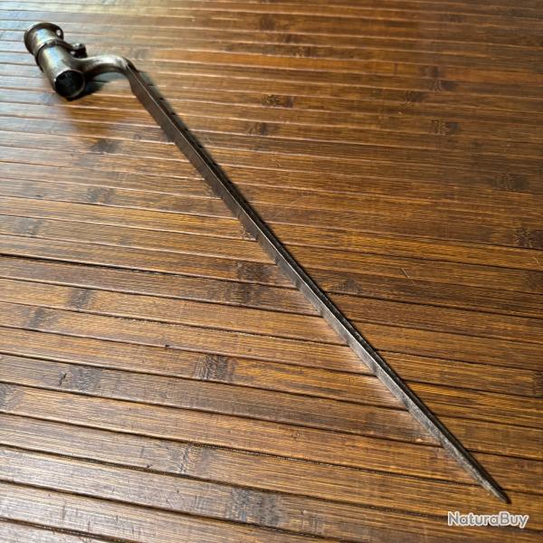 BA�ONNETTE 1856 BROWN BESS DEAKIN INDIAN PATTERN DOUILLE A VIROLE