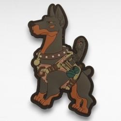 Patch brod&eacute; Scratch Velcro PVC humour DOG 10/5cm Id&eacute;al pour veste sac