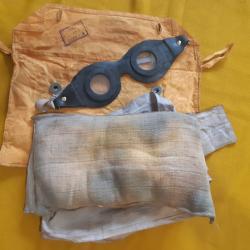 WW1 Rare Tampon P Mle pr&eacute;coce lunettes caoutchouc Sachet S2 POILU 1915