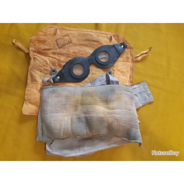 WW1 Rare Tampon P Mle pr�coce lunettes caoutchouc Sachet S2 POILU 1915