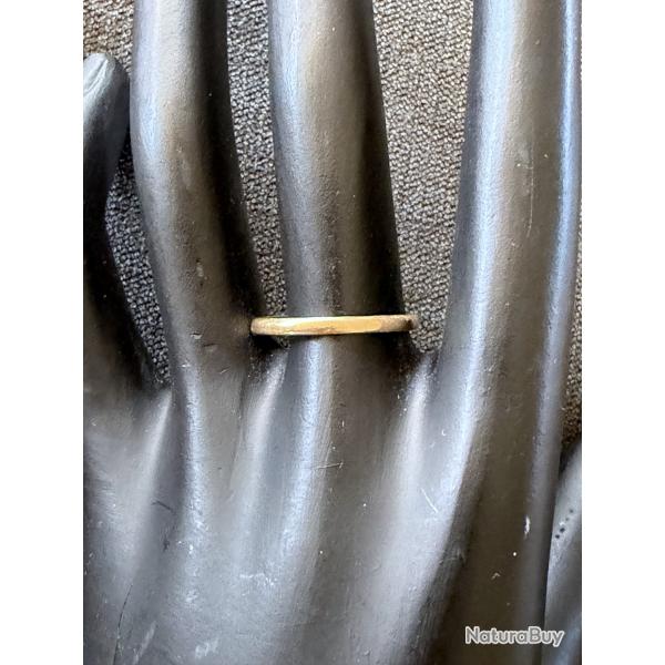 Anneau en or jaune 18 carats - taille 58 - bague - alliance