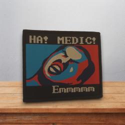 ecusson brod&eacute; patch rescue m&eacute;dical 8/7CM scratch velcro