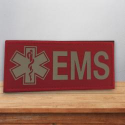 ecusson brod&eacute; patch rescue m&eacute;dical 11/5CM scratch velcro