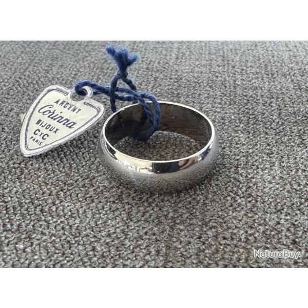 Anneau neuf argent massif - taille 53