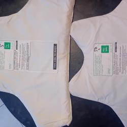 Ench&egrave;re lot de 2 plaques balistiques contre les armes de poings et les lames 50X30 cm