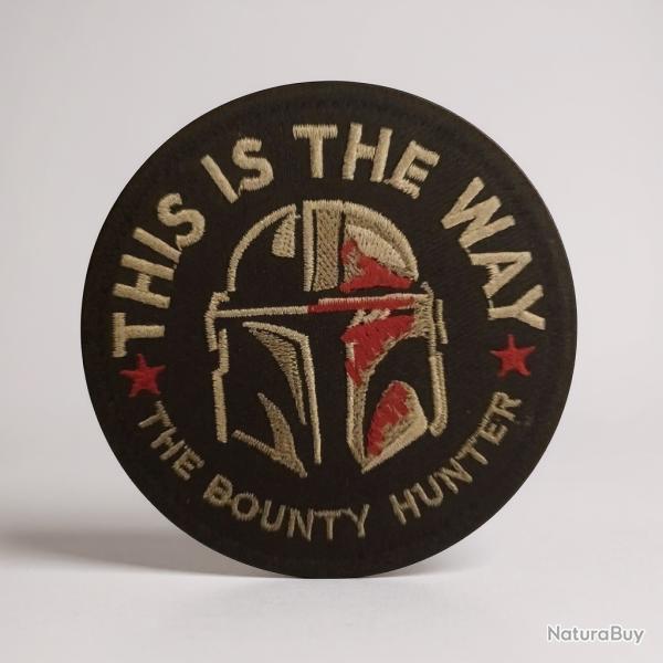 patch �cusson brod� velcro  templier diam�tre 8cm templar moyen �ge