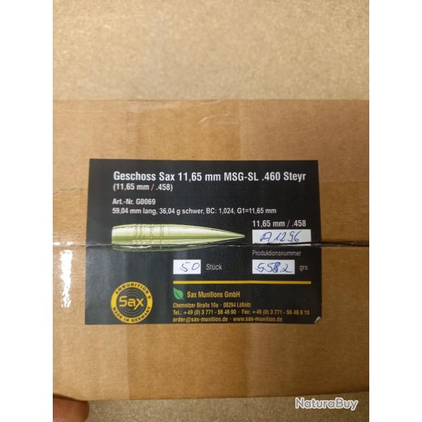 ogives SAX .458 MSG-SL