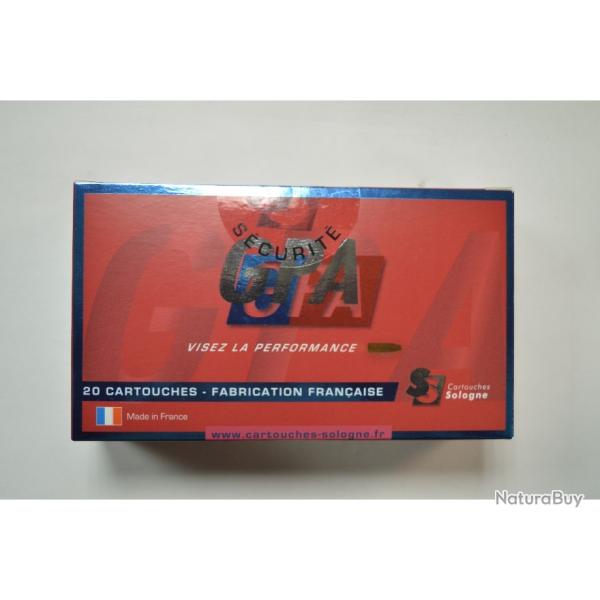 1 BOITE DE 20 MUNITIONS SOLOGNE GPA CALIBRE 270 WSM 143GR/9.3G NEUVE