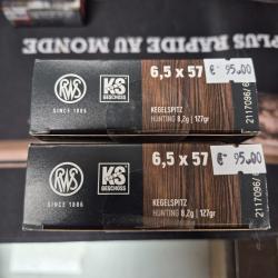 1 boite RWS 6.5 X57 KS 127 GR 8.2g