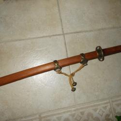 ancienne replique katana japonais japon samourai lame brillante non coupante bois metal bronze ?
