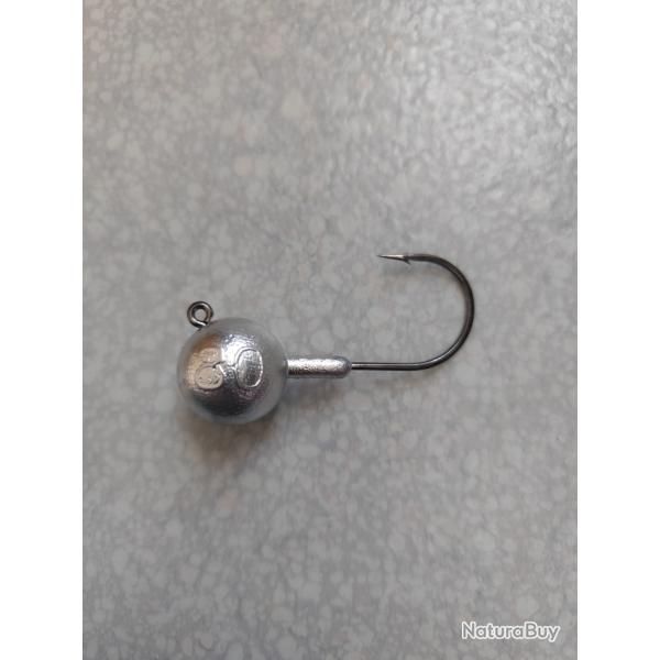 Lot de 10 t�tes plomb�es 80g 8/0