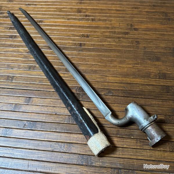 BA�ONNETTE ENFIELD M-1853 SALTER DOUILLE MODIFI� AVEC FOURREAU BELLE �TAT