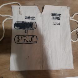 WW1 Sachet &agrave; Vivres tamponn&eacute; matricul&eacute; du 4&egrave;me R.I.C. TOULON 1914