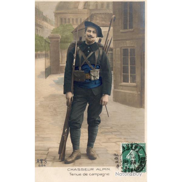 CPA - CHASSEUR ALPIN Tenue de campagne - N�6037