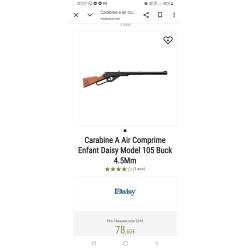 Carabine &agrave; air comprim&eacute; &agrave; bille 4,5 Buck