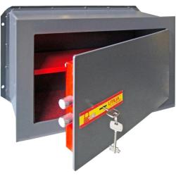 Coffre-Fort de S&eacute;curit&eacute; Double Tirroir Muraux Antivol Bijoux Armes Blind&eacute;e 42X19X28H